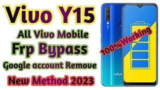 Vivo Y15 Frp Bypass all Vivo Mobile frp bypass google account bypass without pc new trick 2023