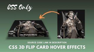 Create 3d Flip Card Hover Animation Effects Using HTML CSS Code Only