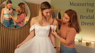 ASMR WEDDING Dress  Fitting & FULL Body MEASURING  | real person asmr