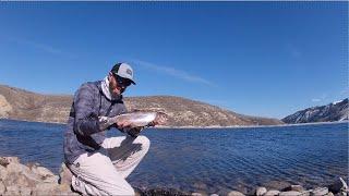 Ice off fly fishing at Currant Creek reservoir