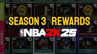 NBA 2K25 SEASON 3 ALL REWARDS (Level 1-40)