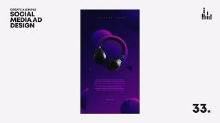 Photoshop Tutorial: Simple Social Media Ads Design #33 FREE PSD TEMPLATE