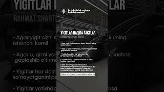 Yigitlar haqida faktlar #psixologiyasirlari #psixologiya