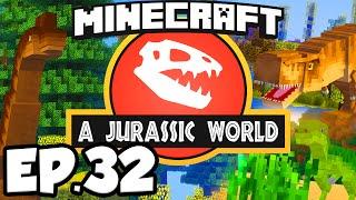 Jurassic World: Minecraft Modded Survival Ep.32 - NEW DINOSAUR FEEDERS!!! (Rexxit Modpack)