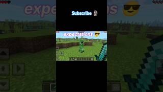 expectations vs reality minecraft funny #minecraft #creeper #xter gamerz77 #subscribe