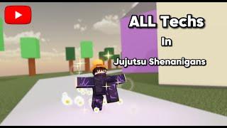 All Techs in Jujutsu Shenanigans (Currently) | Jujutsu Shenanigans