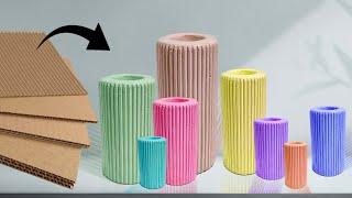 Cardboard flower vase making at home in minutes - Hope - 3 minute DIY