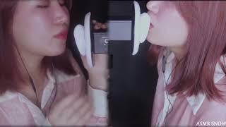 ASMR snow deleted video twin ear licking/ear eating (2)