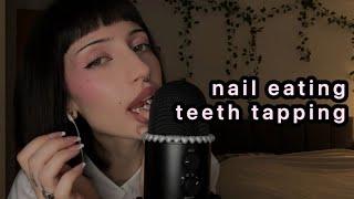 Nail eating, teeth tapping, mouth sounds ASMR