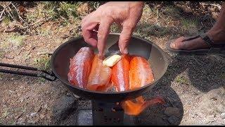 11K Camping Remote Wilderness Lakes For Trout Fishing & Firebox Stove Cooking