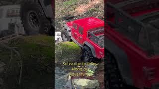 Father and son creek crawl #overlanding #rc #axial #jeep #scalecrawler #backcountry #basecamp