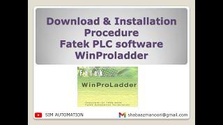 Download & Installation Procedure Fatek PLC software WinProladder