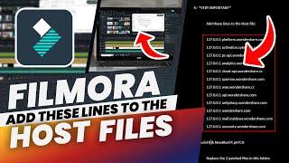 How to Add Filmora Host File | Add these lines to the host file | Win7/10/11