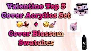 Valentino Top 5 Cover Acrylics + Cover Blossom Swatches || I'm Hyped