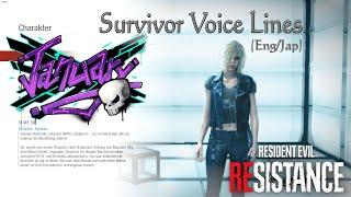 Resident Evil: Resistance - Survivor Voice Lines (english/japanese): January Van Sant