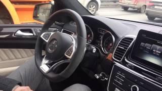 Self-driving Mercedes-Benz GLE in a traffic jam