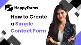 How to Create a Contact Form in Happyforms