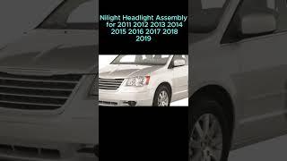 Nilight Headlight Assembly for 2011 2012 2013 2014 2015 2016 2017 2018 2019 Dodge Grand Caravan 2008