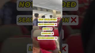 Economy ticket on AirAsia. Included vs not included #airasia #flightreview #travelling