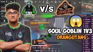 Soul Goblin 1v3 Orangutan  || Bgmi scrims  || bgmi scrims highlights || bgmi scrims live || S8ul !