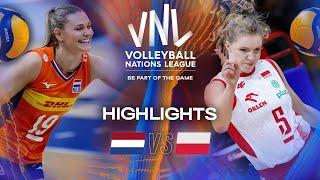 Netherlands  vs. Poland  - Highlights | Week 2 | Women's VNL 2025