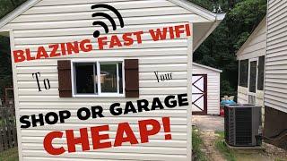 Get Blazing fast WIFI to your detached shop or garage for cheap! POWER LINE INTERNET