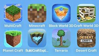 MultiCraft, Minecraft, Block World 3D, Craft World 3D, Planet Craft, Build Craft Exploration