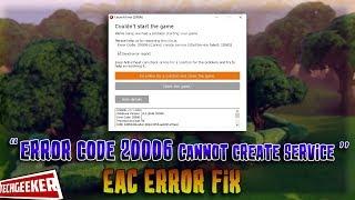 Fix Fortnite Error Code 20006 "StartService Failed 1058" - WORKS 100%