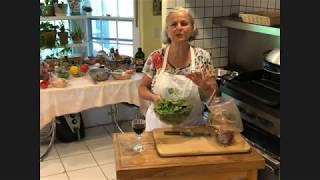 iEat Green's Grilled Portobello Mushrooms Stuffed with Spinach Asparagus and Peppers, Cooking Class