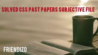 CSS PAST PAPER SOLVED SAMPLE FILE PDF