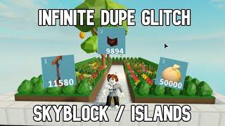 OP UNPATCHED DUPE GLITCH infinite Items!! Roblox Skyblock/Islands