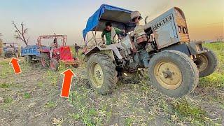 Eicher 242 And Mahindra 475 Stuck in Mud Very Badly Pulling by Mahindra 475 JCB 3dx Xpert