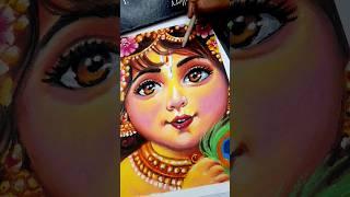 cute little krishna drawing with oil pastel #trending #trendingshorts #art #artwork #viral #love