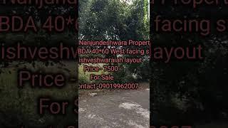 Site For Sale BDA Property  Vishveshwaraiah layout 6block 40*60 Price 7500 Contact -09019962007