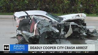 Arrest made in deadly Cooper City crash that killed man, split car in half