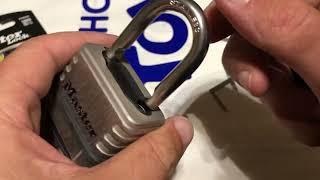 Вскрытие навесного кодового замка master lock 174SSD