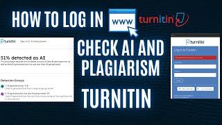 How to log in to turnitin and check AI and plagiarism