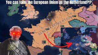 HOI4 Guide: The Netherlands form the EU [United Netherlands achievement] BBA