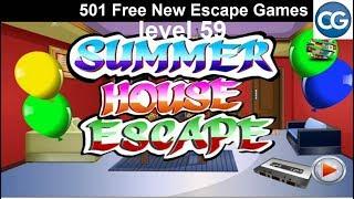 [Walkthrough] 501 Free New Escape Games level 59 - Summer House Escape - Complete Game