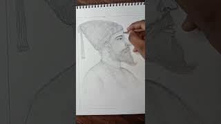 Chhatrapati Shivaji Maharaj sketch #shorts  #artwork #creative #viral #youtubeshorts #shivajimaharaj