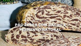 Pão de zebra com cacau e massa fermentada natural