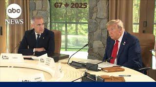 Trump attends G7 opening session as leaders acknowledge global 'turning point'