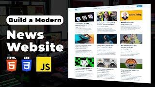 News Website using only HTML, CSS and Javascript | Javascript Project