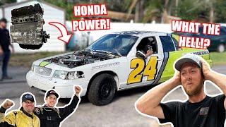 We STOLE Cleetus's Crown Vic and K-SWAPPED It!