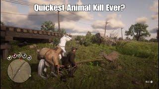 The quickest, fastest animal kill ever in RDR2?