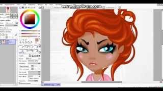 Обработка аватара в Paint tool SAI