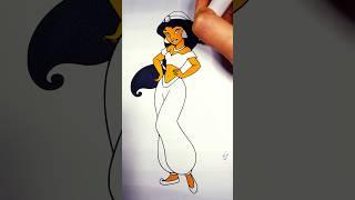 #princess #jasmine #aladdin #disney #coloring #drawing #satisfying  #viral #foryou #shorts #fyp