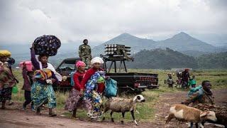 Thousands flee as fighting between the Congolese army and M23 rebels continues