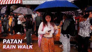 Rain Walk in Patan Durbar Square - Krishna Janmashtami in Krishna Mandir | Travel Nepal 4K UHD 60fps