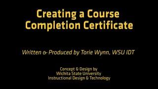 How-to Create a Course Completion Certificate